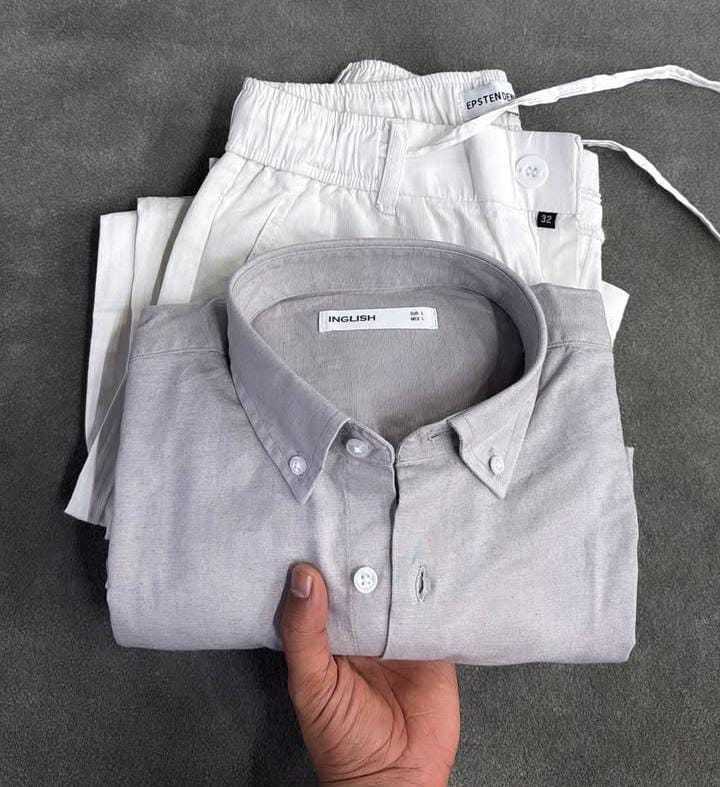 Men’s Premium Linen Shirt + Cotton Pant Combo | Casual & Formal Set
