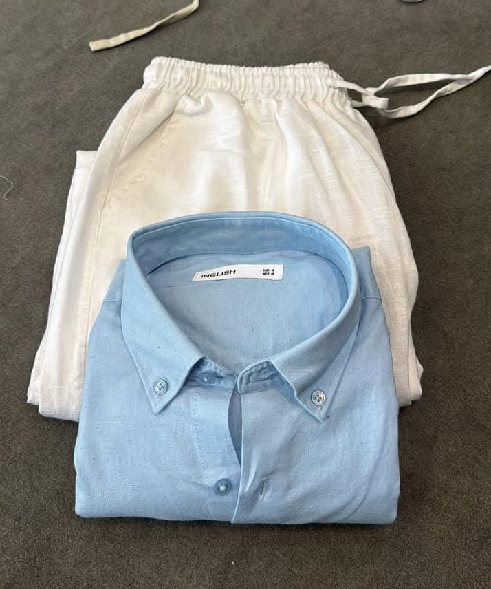 Men’s Premium Linen Shirt + Cotton Pant Combo | Casual & Formal Set