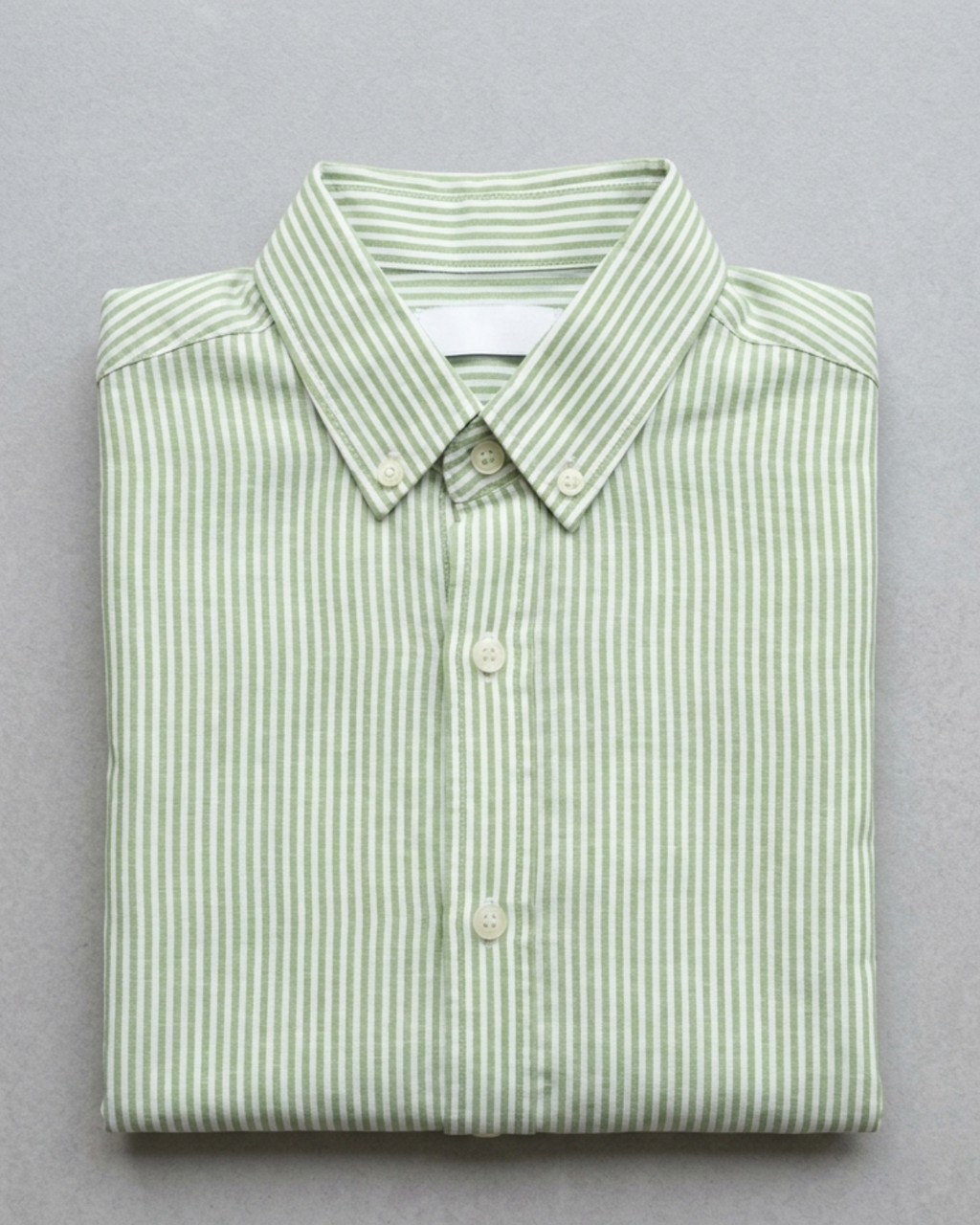 Men’s Green Striped Linen Shirt & White Loose Fit Pant Combo – Relaxed Fit | Clinza
