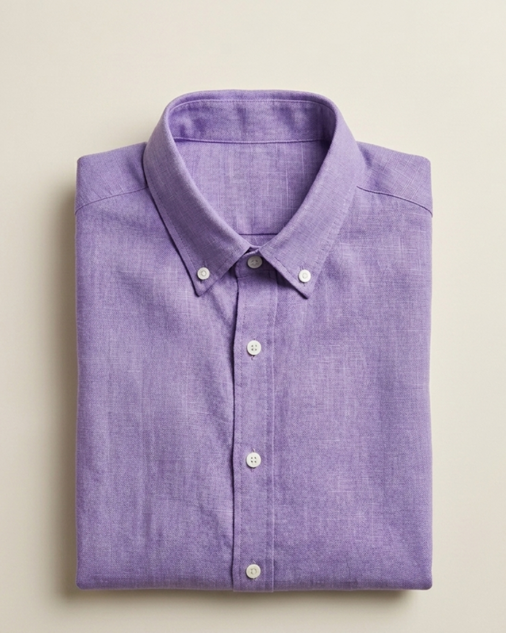 Men lavender linen shirt white pant combo relaxed fit outfit Clinza
