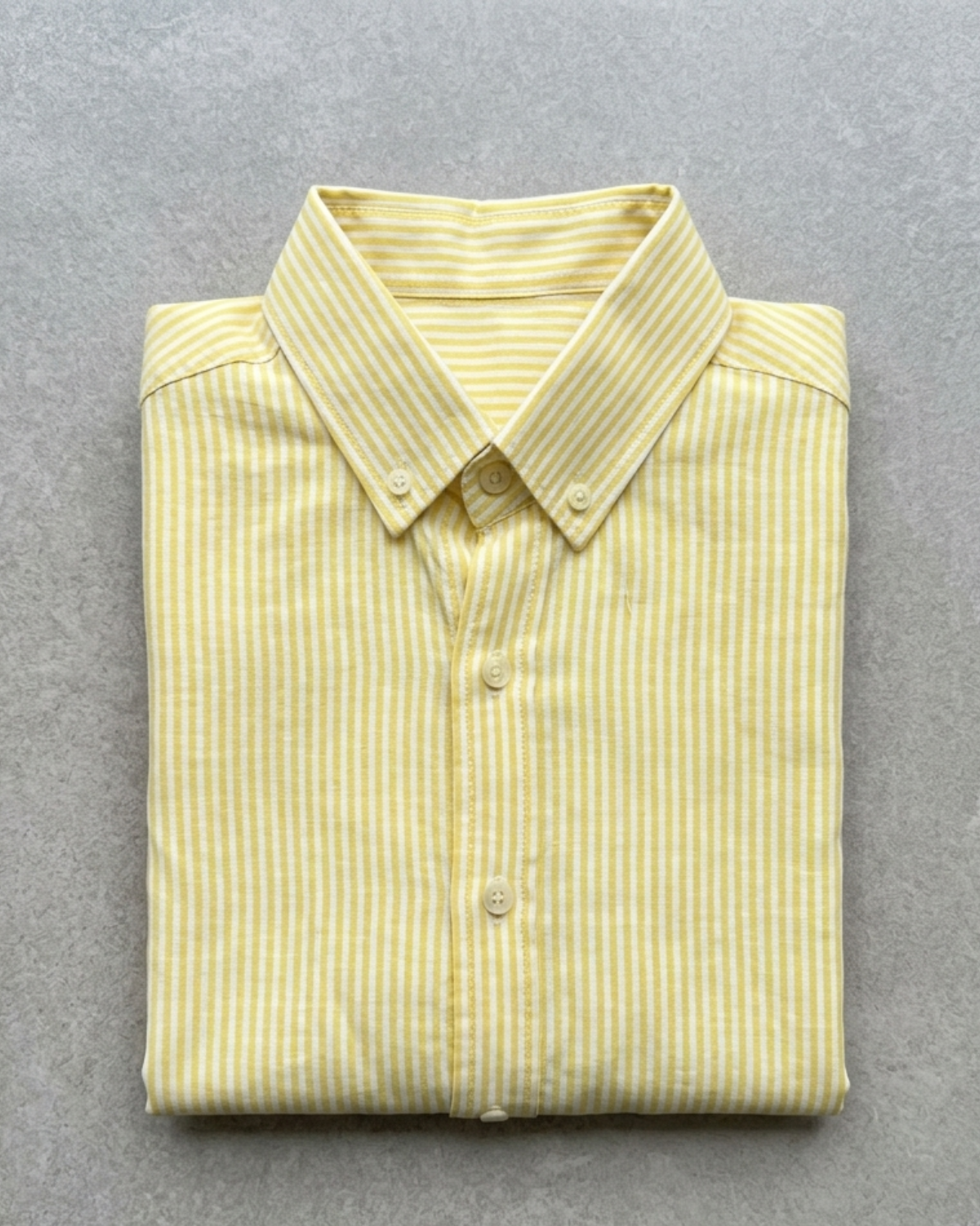 Men’s Yellow Striped Linen Shirt & White Loose Fit Pant Combo – Relaxed Fit | Clinza