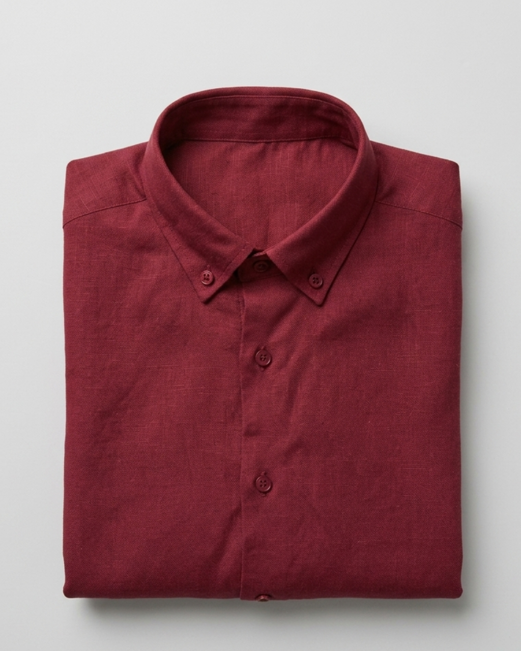 Men’s Maroon Linen Shirt & White Linen Pant Combo – Relaxed Fit | Clinza