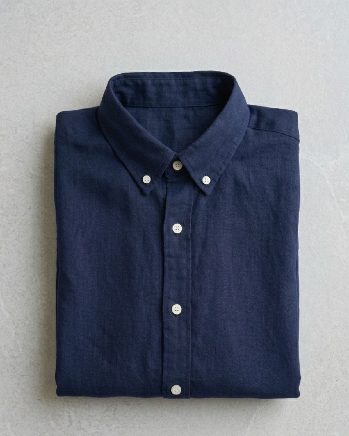 Men’s Navy Blue Linen Shirt & Blue Loose Fit Denim Jeans Combo – Relaxed Fit | Clinza