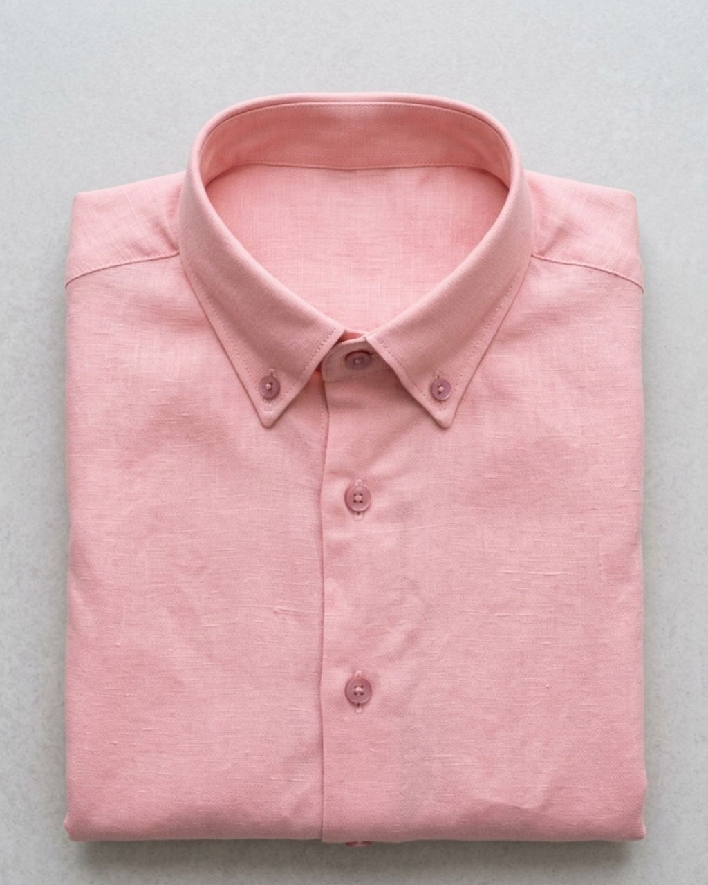 Men’s Soft Pink Linen Shirt & White Linen Pant Combo – Relaxed Fit | Clinza
