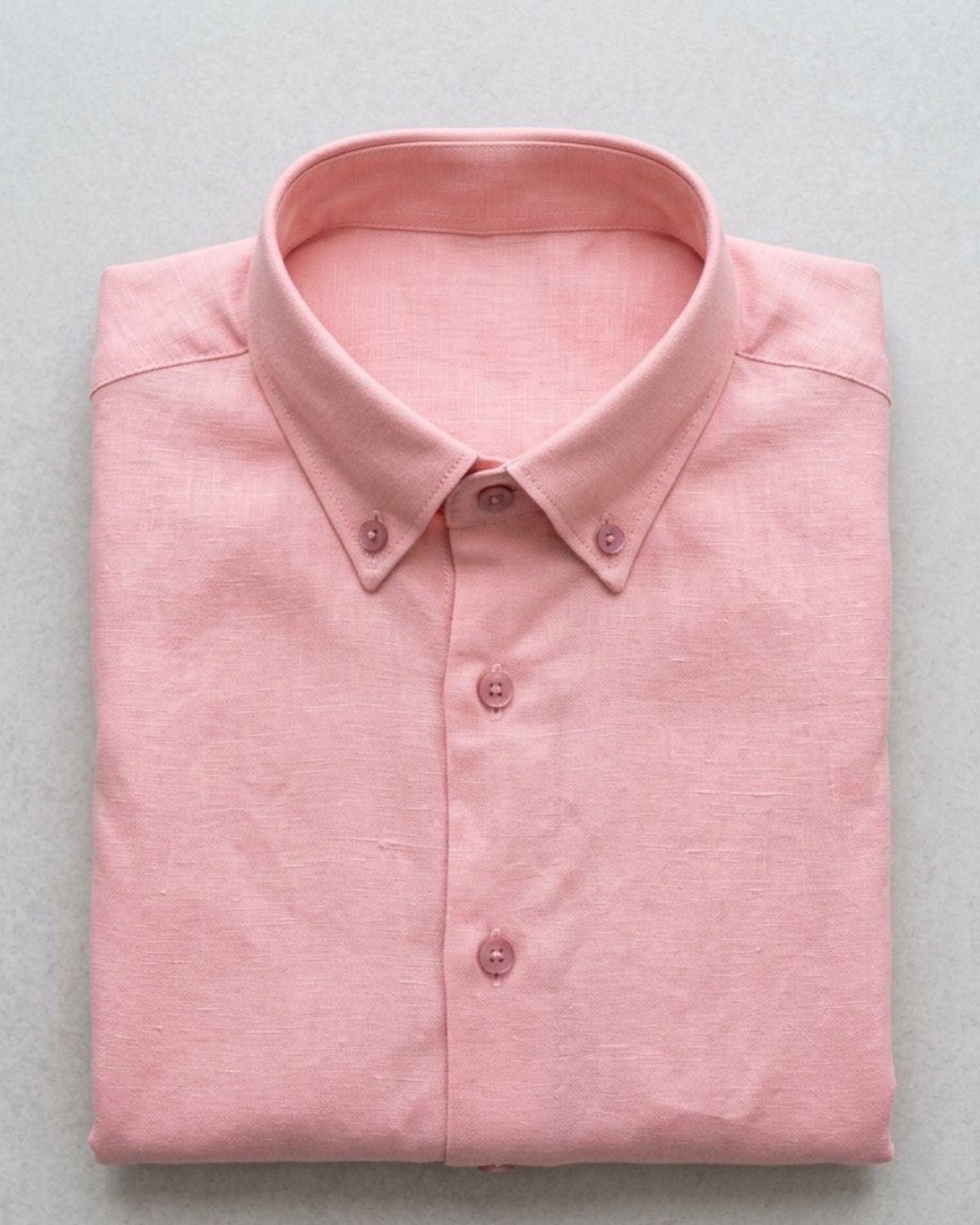 Men’s Soft Pink Linen Shirt & White Linen Pant Combo – Relaxed Fit | Clinza