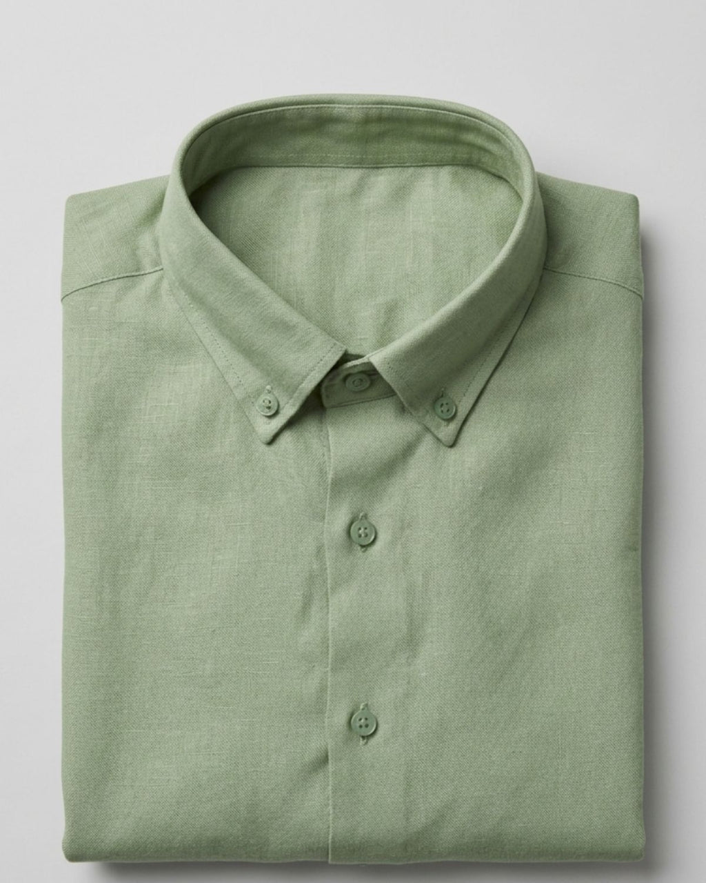 Men sage green linen shirt white pant combo relaxed fit minimal outfit Clinza